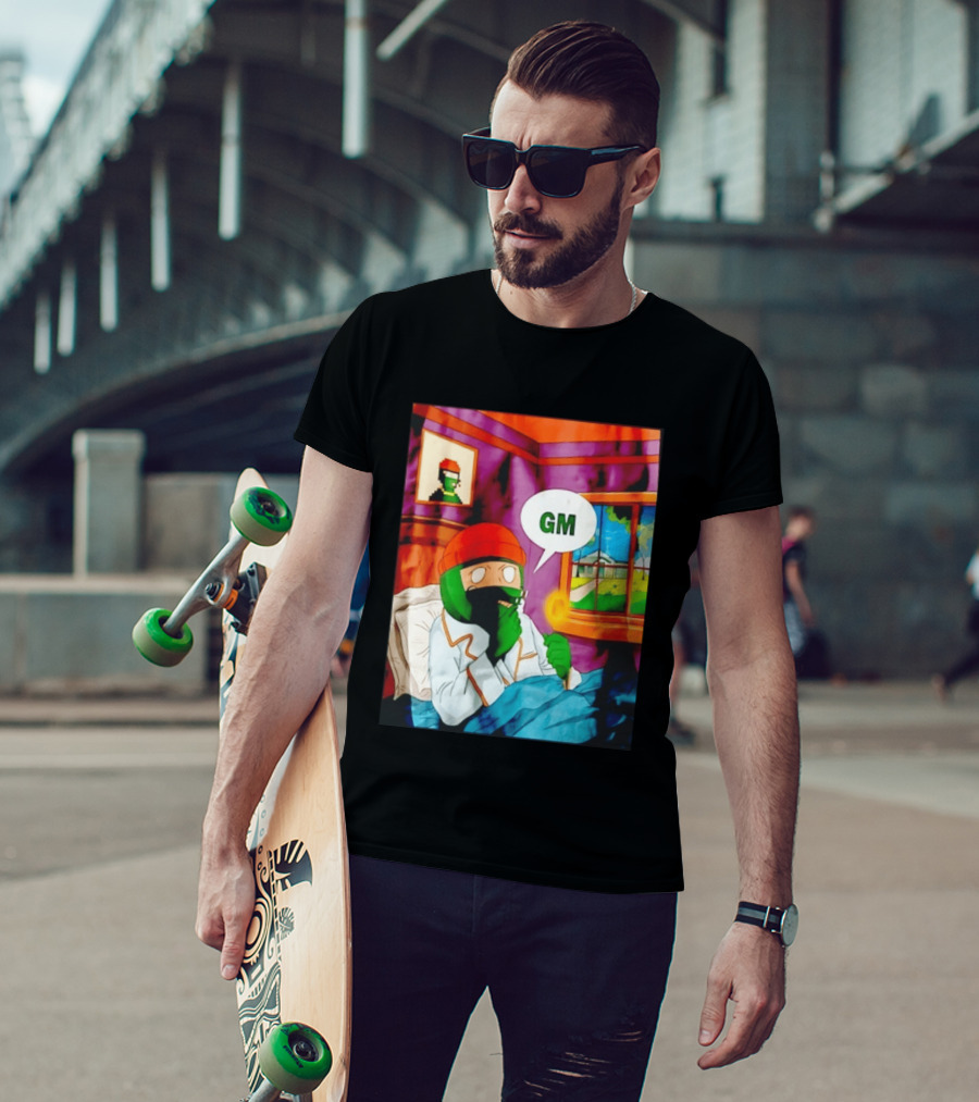 GM Crypto Morning Pepe Bitcoin Meme Blockchain T-Shirt
