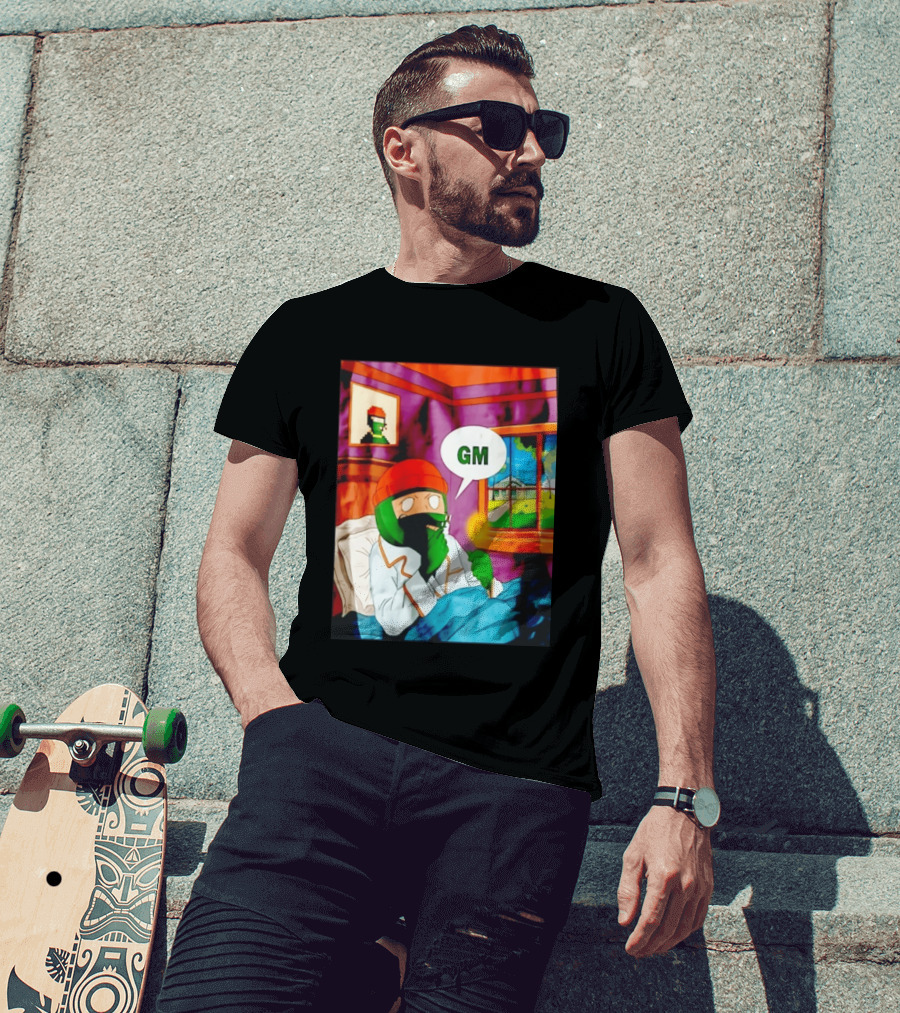 GM Crypto Morning Pepe Bitcoin Meme Blockchain T-Shirt