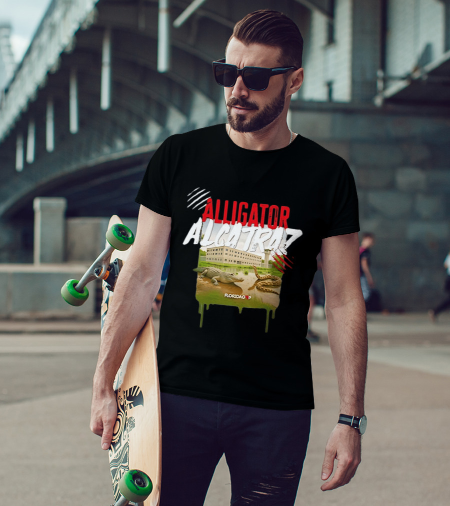 Alligator Alcatraz Florida Wildlife Scene T-Shirt