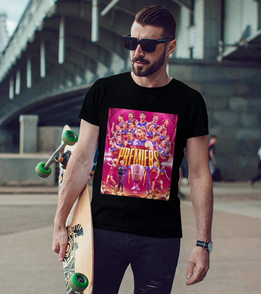 Brisbane Lions AFL 2026 Premiers Premiership Cup Celebration T-Shirt