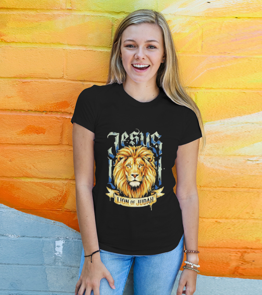Jesus Lion Of Judah Christian Religious Symbol Powerful T-Shirt