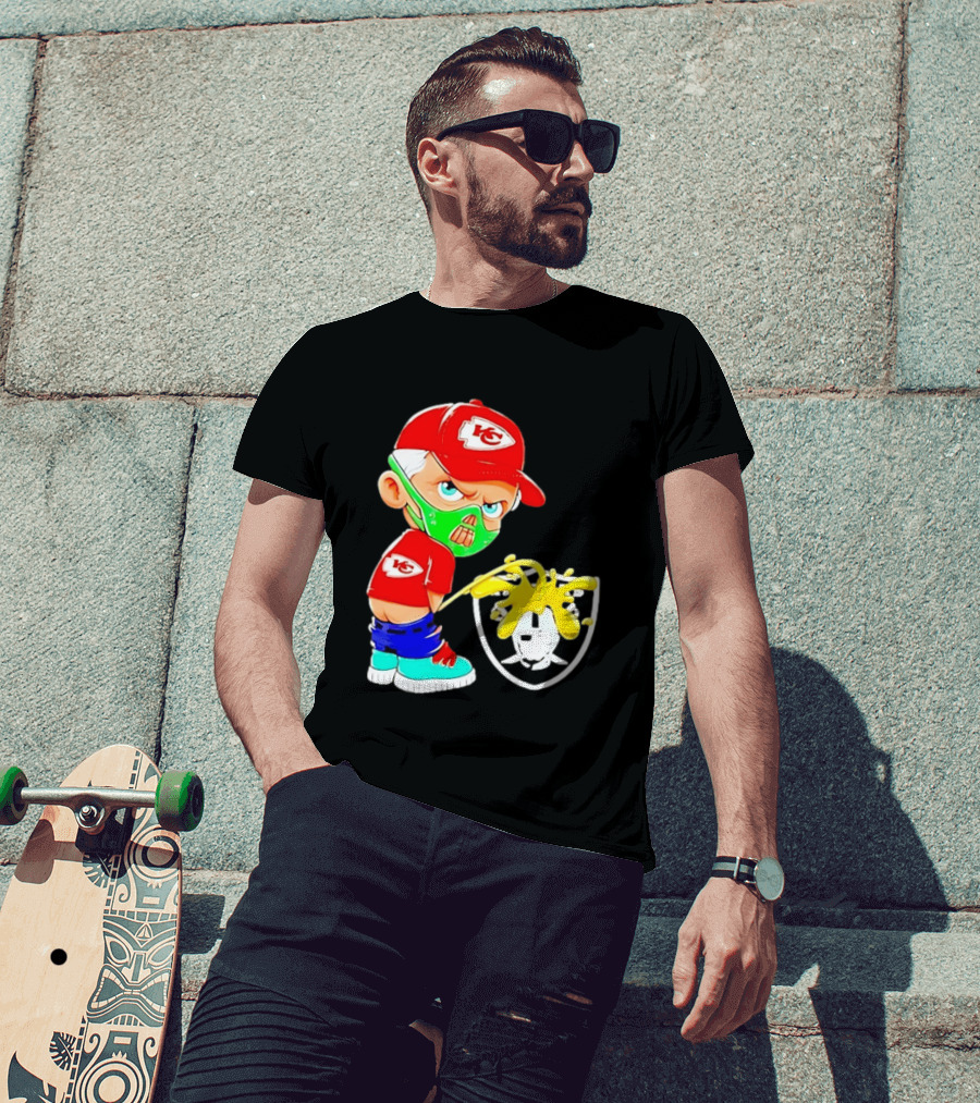 Kansas City Chiefs Fan Cartoon Rivalry With Las Vegas Raiders T-Shirt