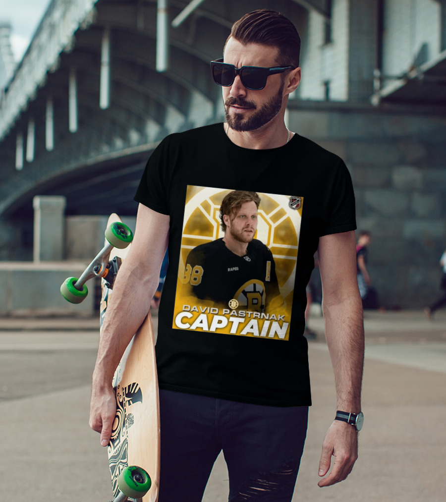 David Pastrnak Captain Boston Bruins NHL Hockey 88 T-Shirt