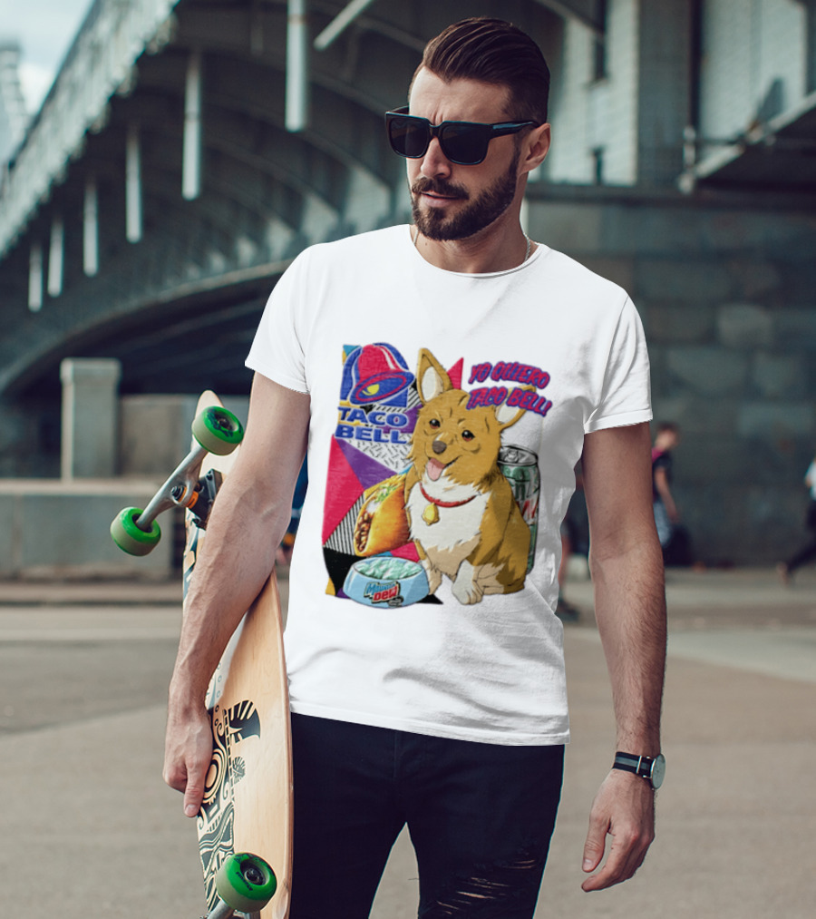 Taco Bell Yo Quiero Taco Bell Brown Corgi Dog Mountain Dew T-Shirt