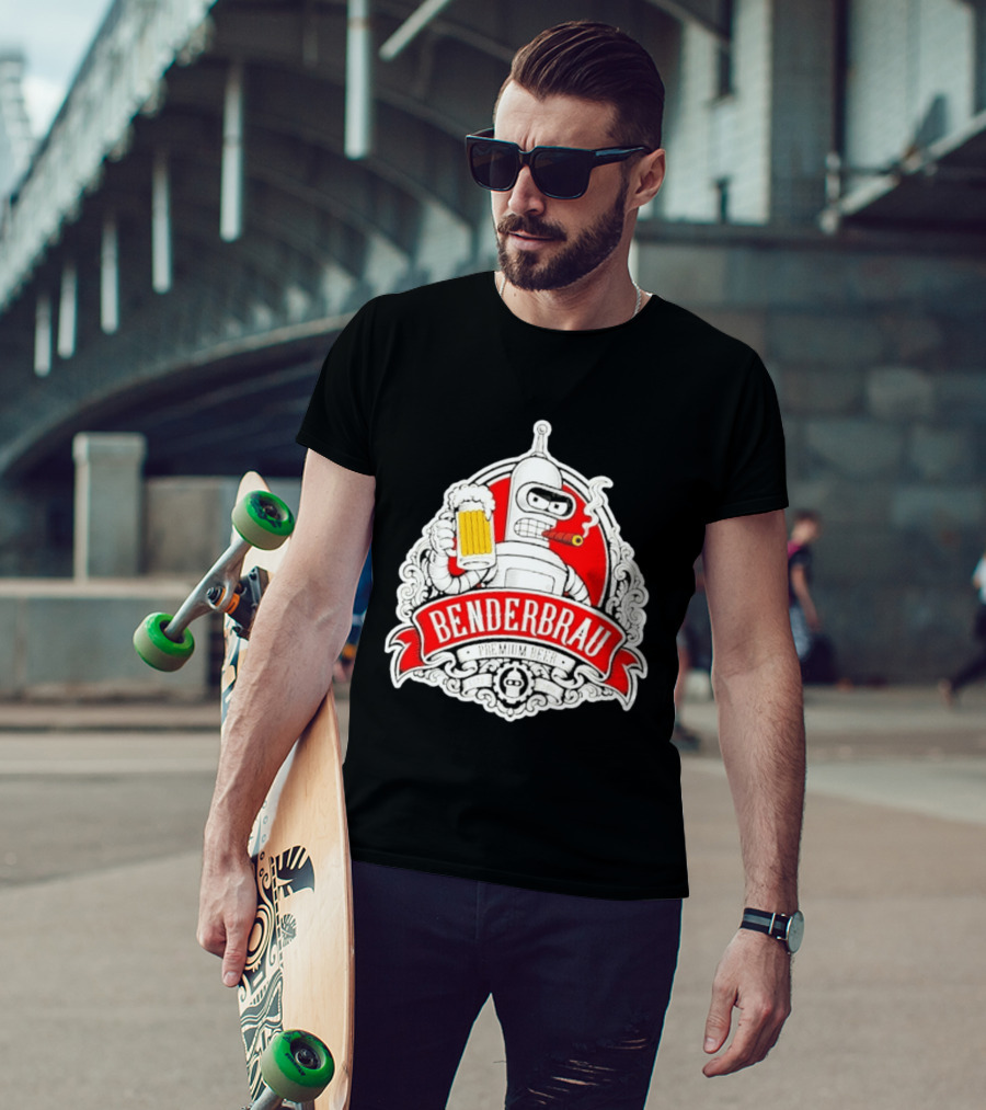 Benderbrau Premium Beer Futurama Bender T-Shirt
