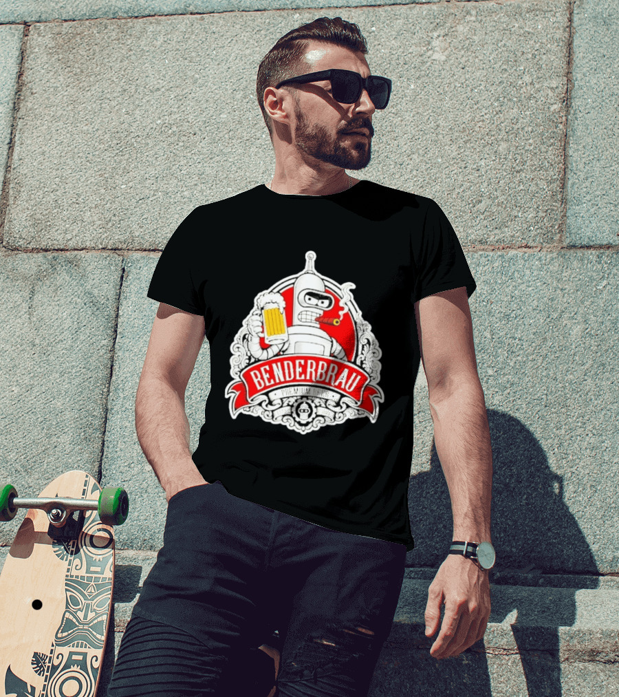 Benderbrau Premium Beer Futurama Bender T-Shirt