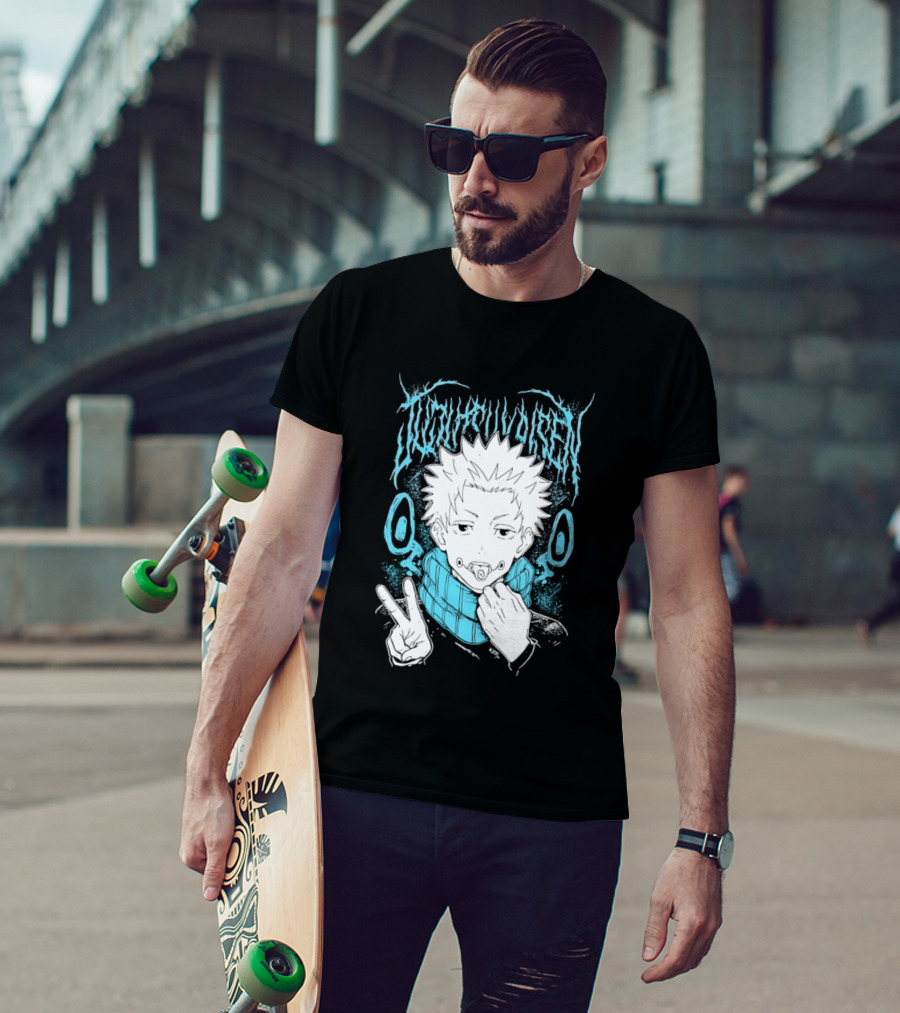 Jujutsu Kaisen Yuji Itadori Anime Manga Peace Sign T-Shirt