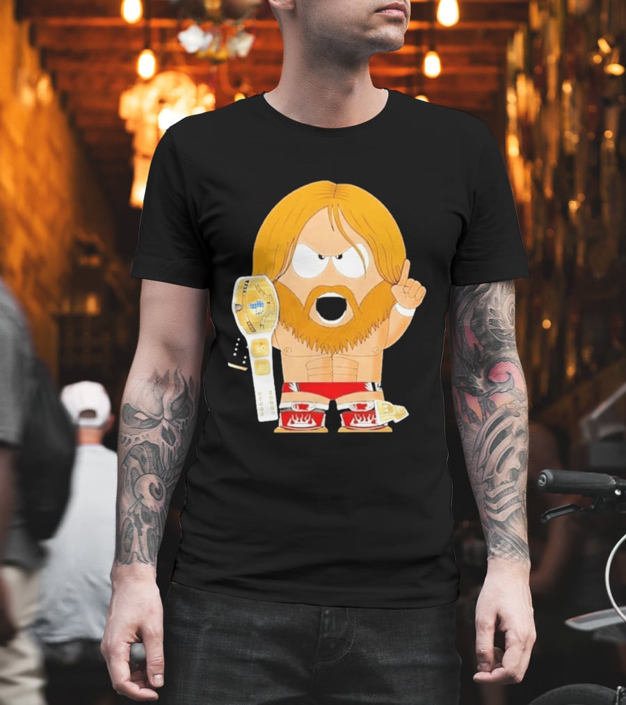 Daniel Bryan Parody Cartoon WWE Champion Belt T-Shirt