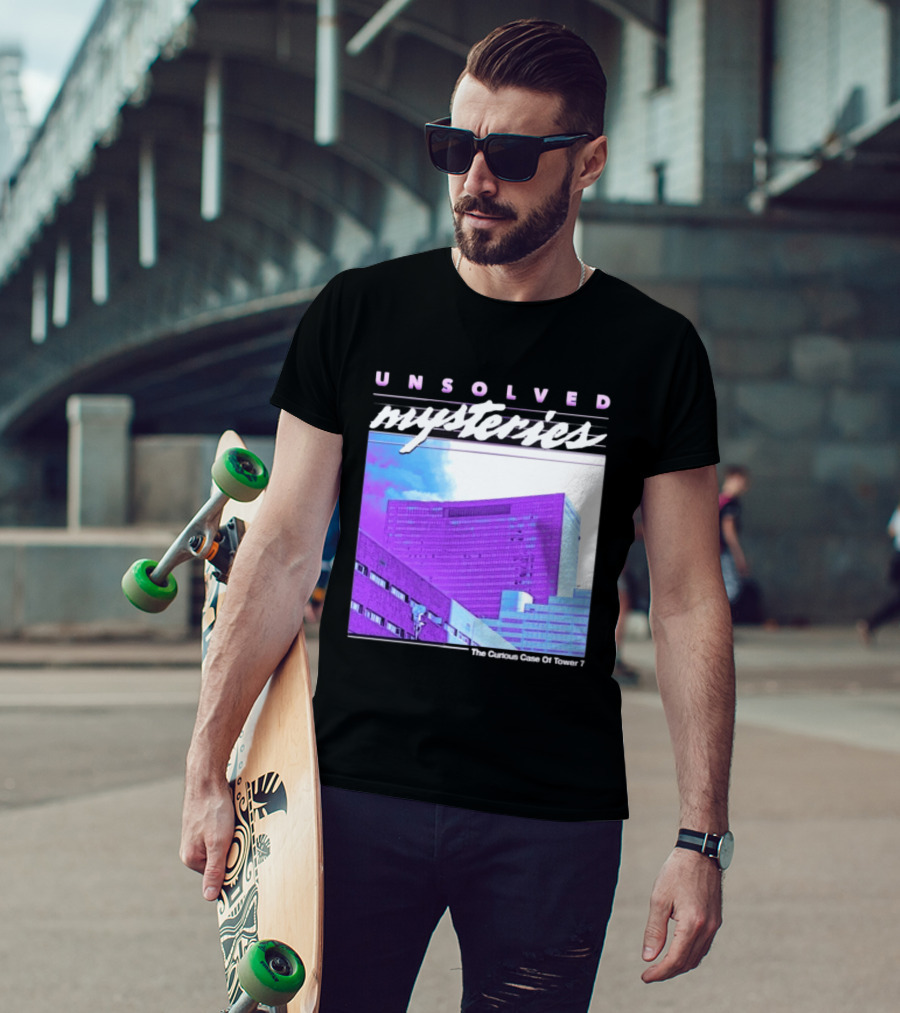 Unsolved Mysteries The Curious Case Of Tower 7 Retro Building T-Shirt