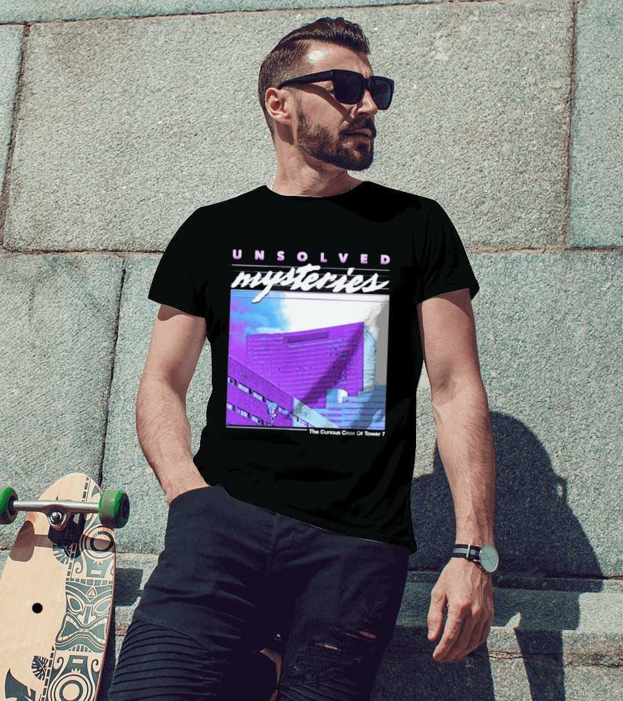 Unsolved Mysteries The Curious Case Of Tower 7 Retro Building T-Shirt
