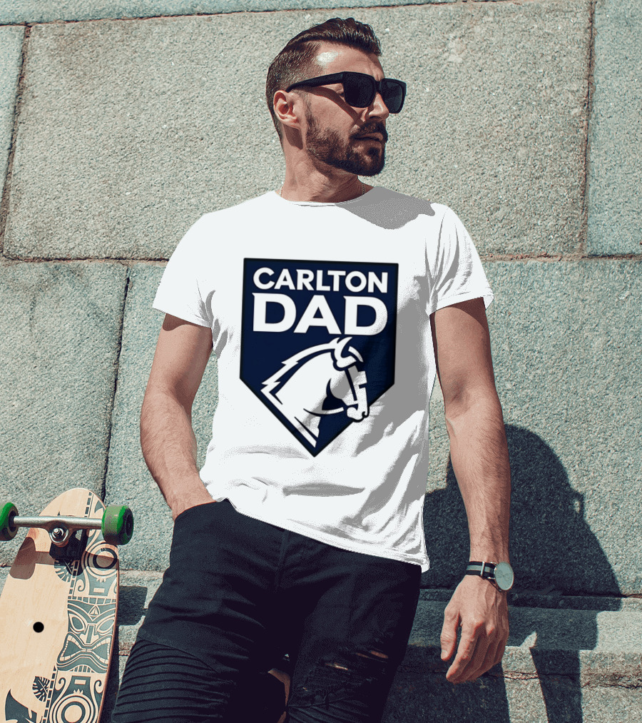 Carlton Dad AFL Father Football Club Horse T-Shirt