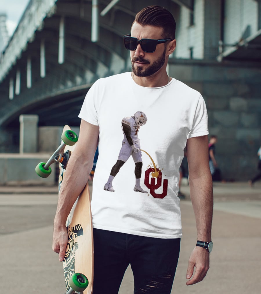 Texas Longhorns Xavier Worthy #1 Pee On Oklahoma Sooners OU Football Rivalry T-Shirt