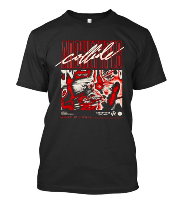 Archetypes Collide What If I Fall Head Is In The Clouds Abstract Red Faces T-Shirt