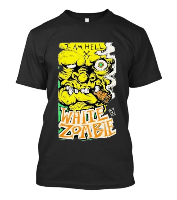 White Zombie I Am Hell Heavy Metal Band Artwork Monster Face T-Shirt