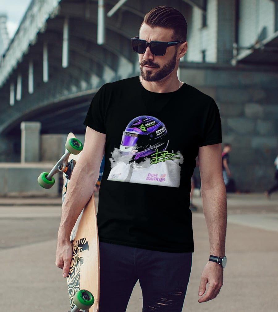 Soul Motorsports Dion Dawkins Racing Helmet Signature T-Shirt