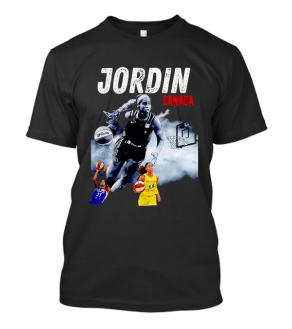 Jordin Canada Los Angeles Basketball Star Wilson Ball Slam Dunk T-Shirt