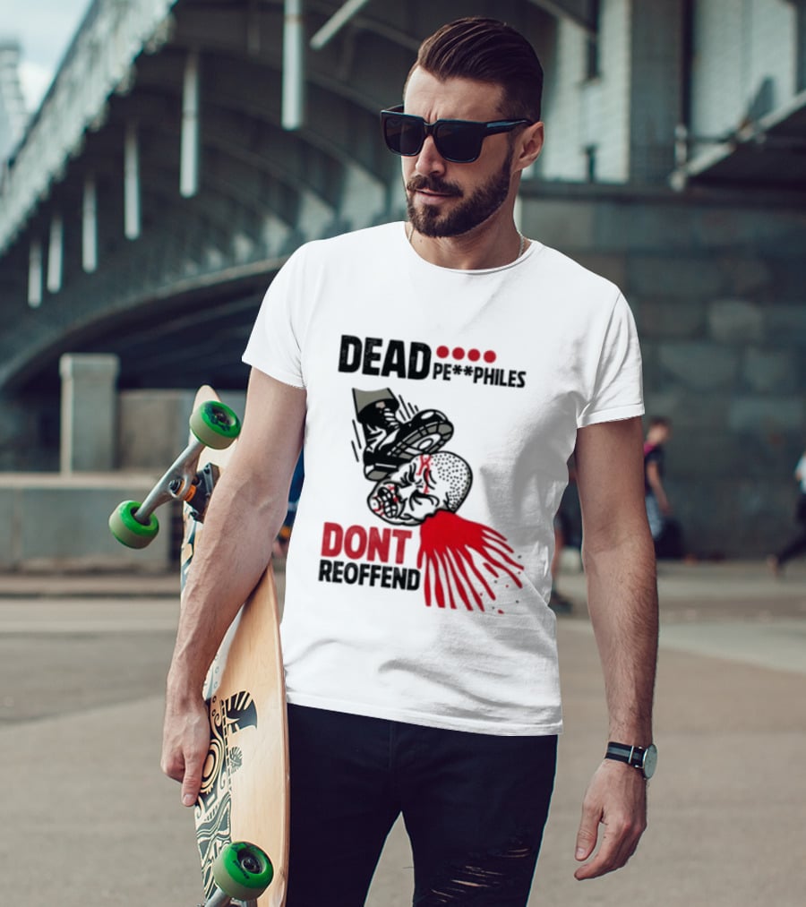 Dead Pedophiles Vigilante Justice Graphic Don't Reoffend T-Shirt
