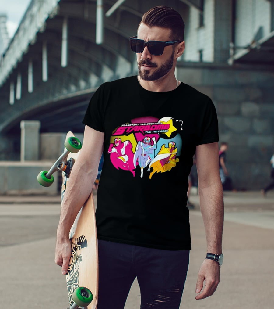 Planetary Jam Squadron Starbomb The Tryforce Retro Heroes T-Shirt