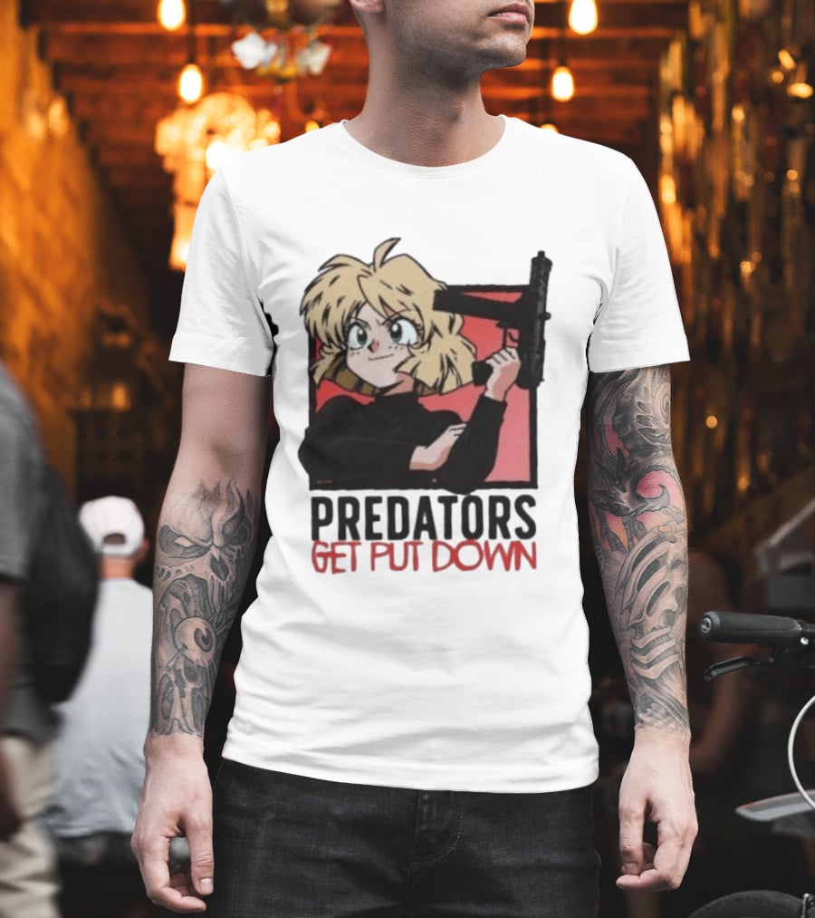 Predators Get Put Down Minnie May Gunsmith Cats Anime T-Shirt