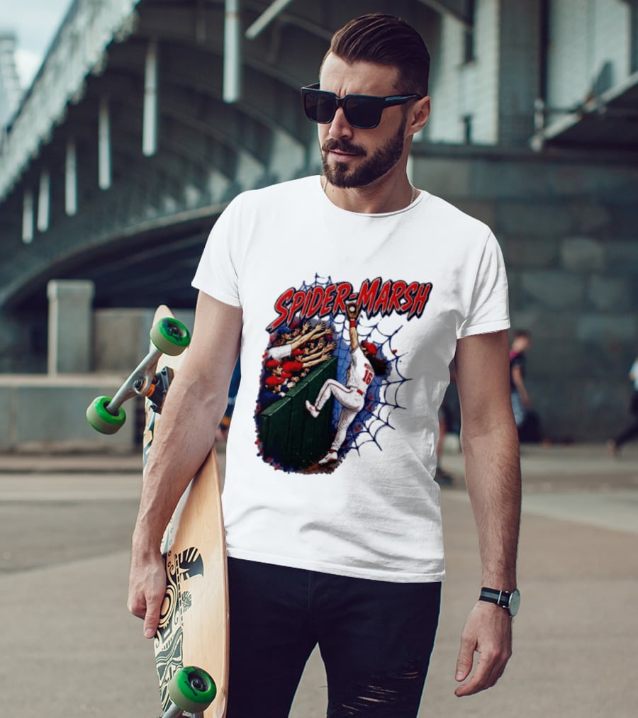 Spider Marsh Brandon Marsh Philadelphia Phillies Baseball Catch Action T-Shirt
