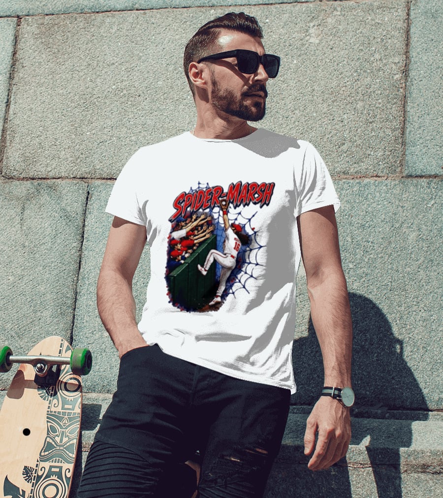 Spider Marsh Brandon Marsh Philadelphia Phillies Baseball Catch Action T-Shirt