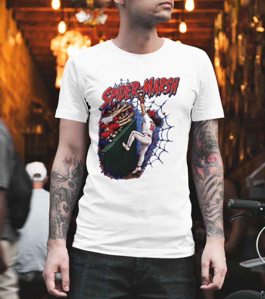 Spider Marsh Brandon Marsh Philadelphia Phillies Baseball Catch Action T-Shirt