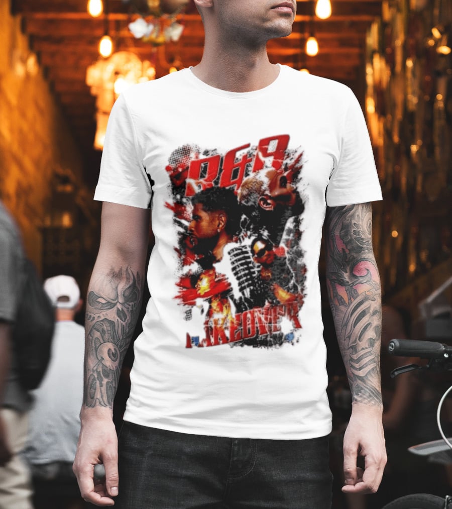 Usher Chris Brown R&B Takeover Singing Lightning Collage T-Shirt