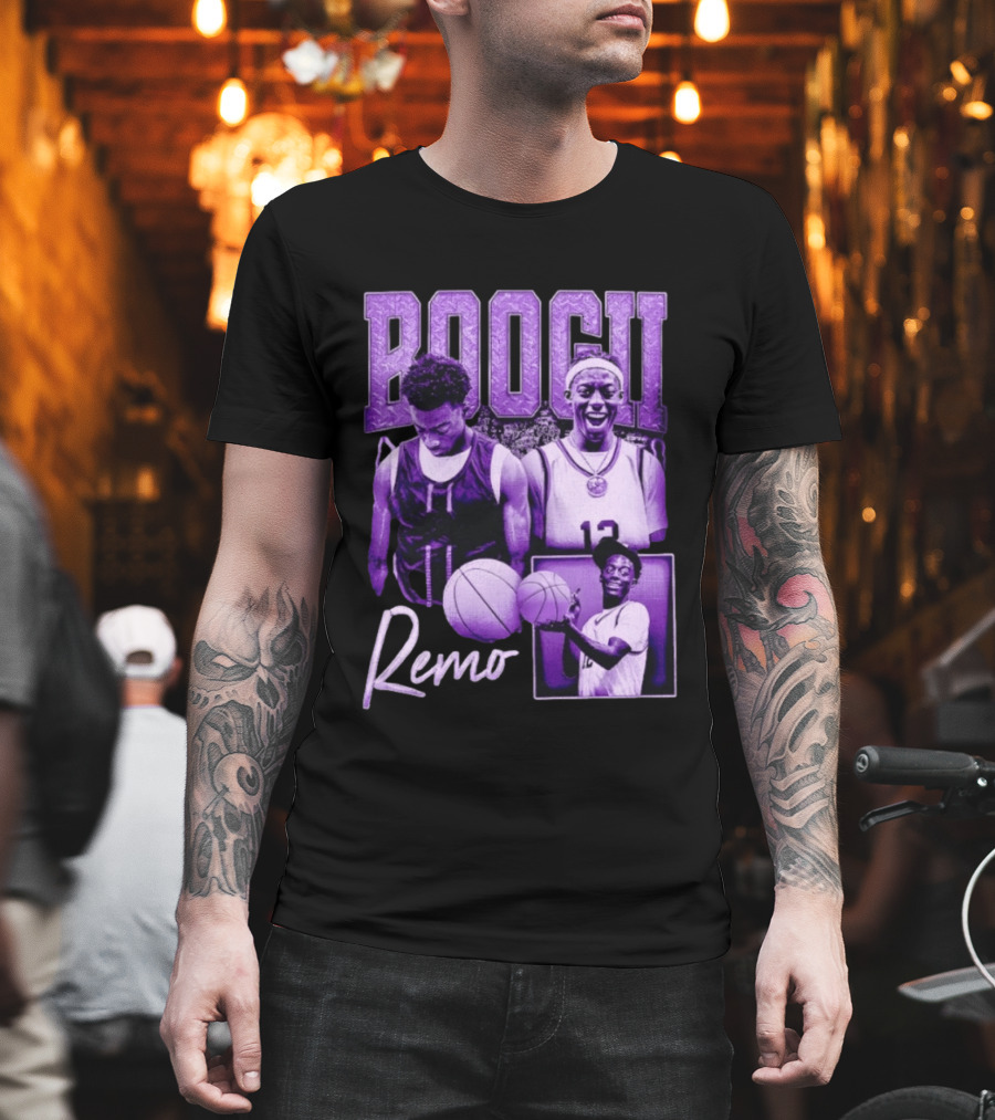 Boogii Remo 12 Basketball Player Retro Style Purple Aesthetic T-Shirt