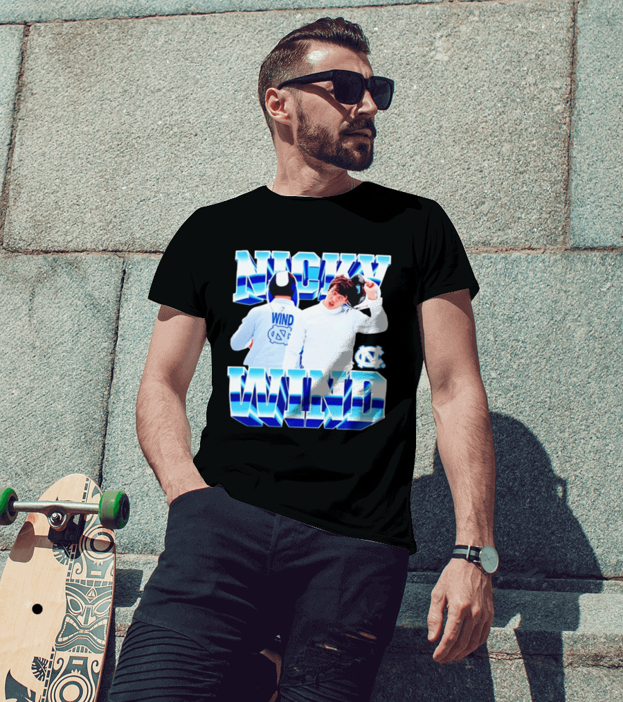 Nicky Wind North Carolina Fencing UNC Tar Heels T-Shirt
