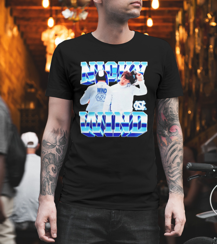 Nicky Wind North Carolina Fencing UNC Tar Heels T-Shirt