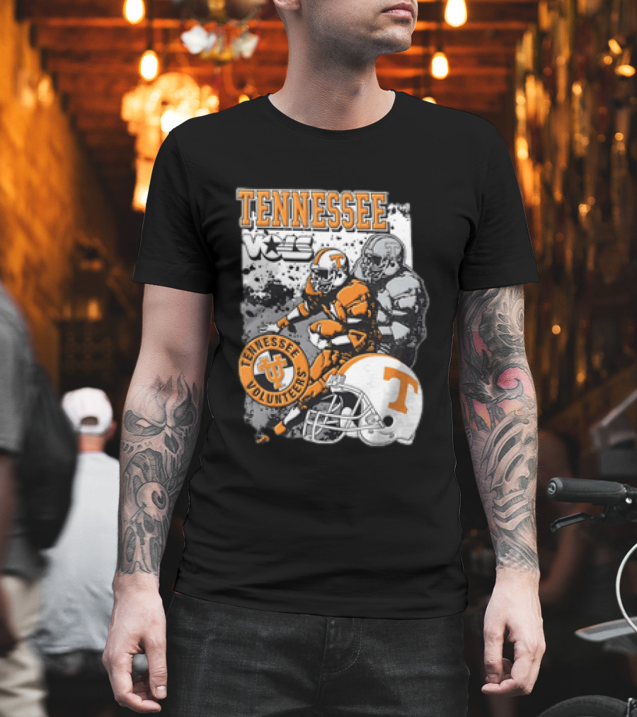 Tennessee Volunteers Football Helmet NCAA Team Players And Stars T-Shirt