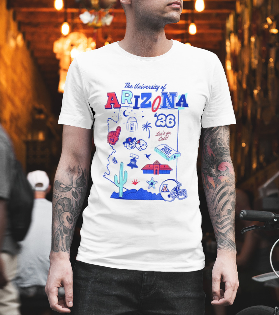 University Of Arizona Wildcats Bear Down 26 Let's Go Cats Arizona 20 T-Shirt