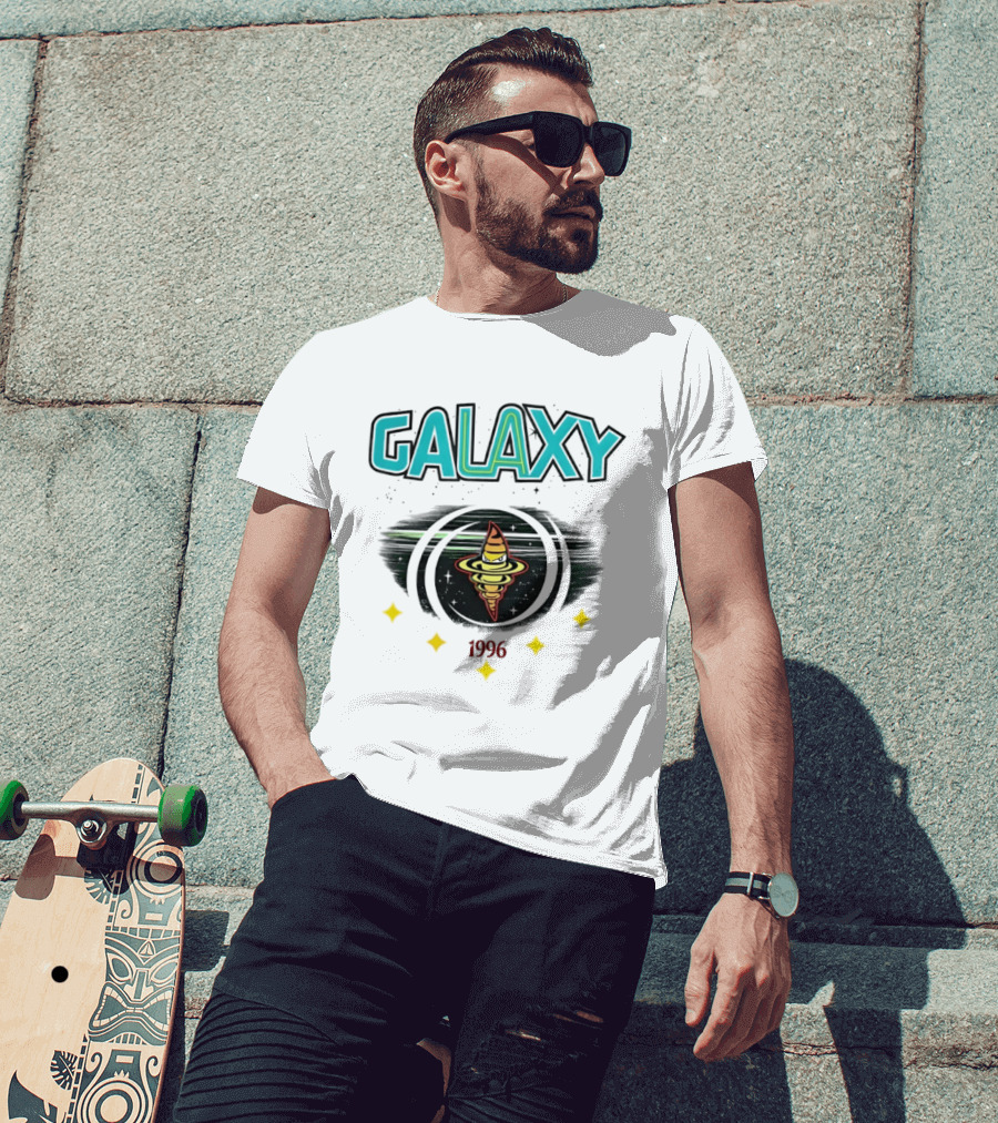 LA Galaxy M&N X Culture Kings Our LA Our Galaxy 1996 Planet Spiral T-Shirt