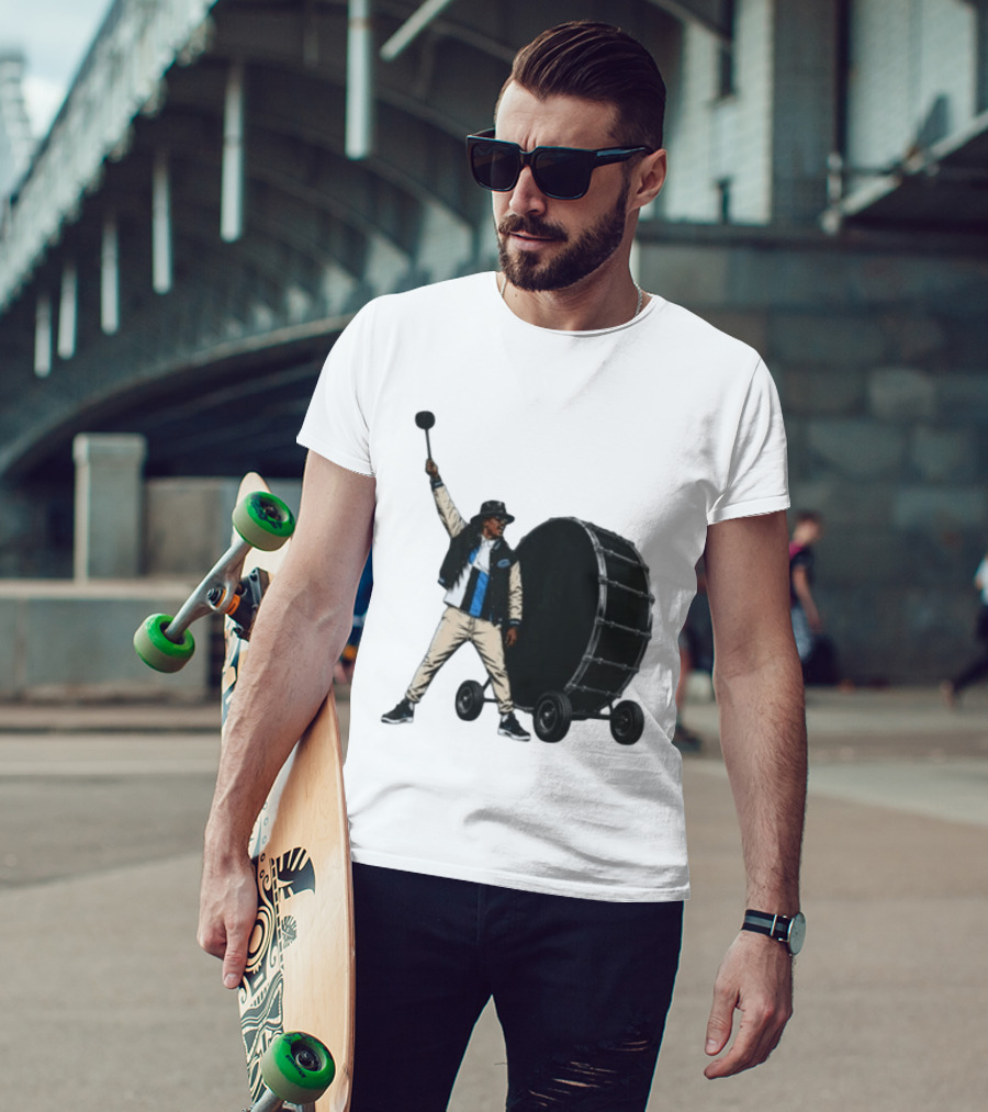 Carolina Panthers Football Culture Supporter With Drum T-Shirt
