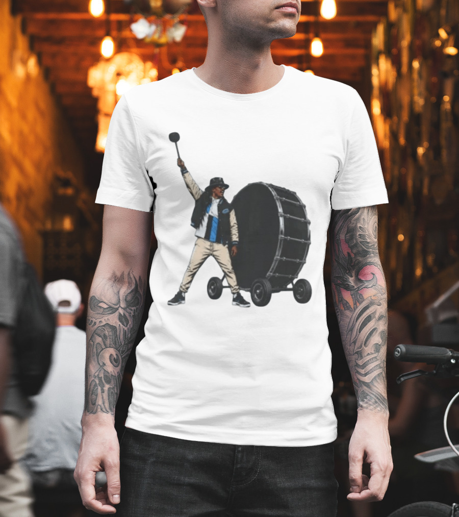Carolina Panthers Football Culture Supporter With Drum T-Shirt