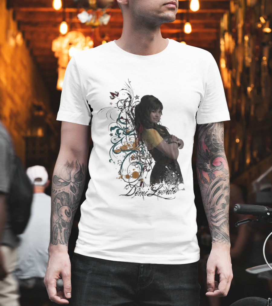 Demi Lovato Floral Music Artist Vibrant Pop Star T-Shirt