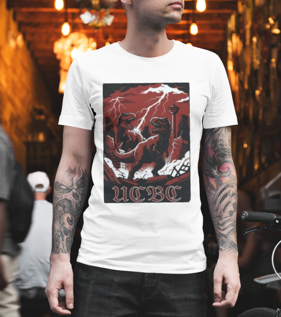 UCalgary UCBC Bhangra Rex Dinosaur City Destruction T-Shirt