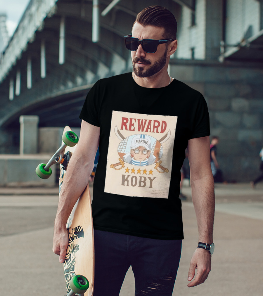 Reward Marine Koby One Piece Anime Five Stars T-Shirt