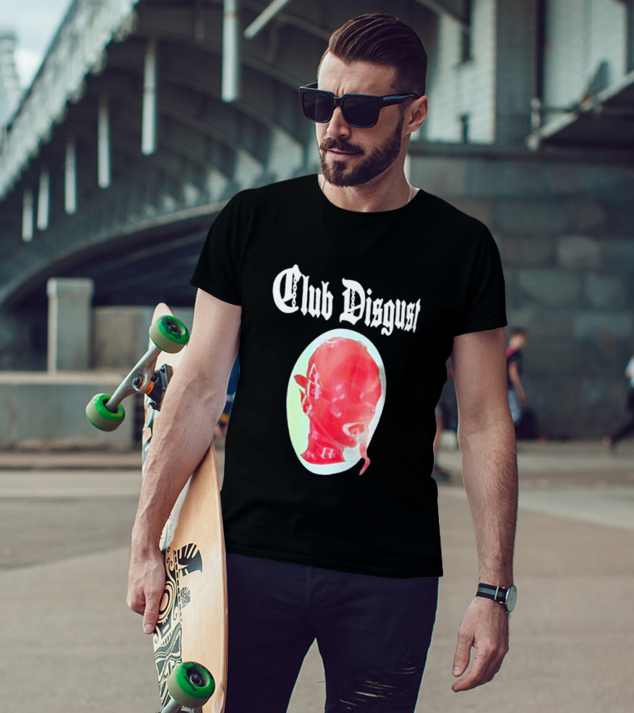 Club Disgust Red Mask Fetish Aesthetic Goth Fashion T-Shirt