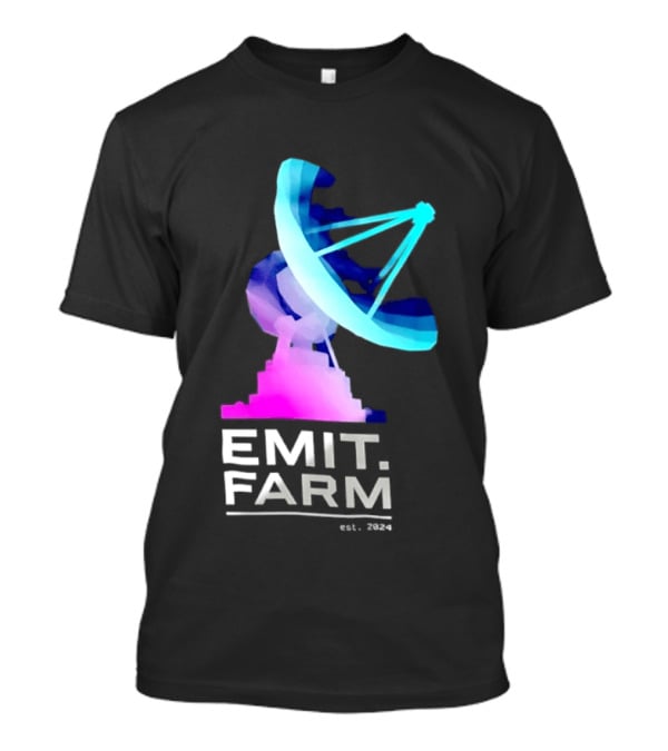 Emit Farm Est 2024 Satellite Dish Radio Telescope Science T-Shirt