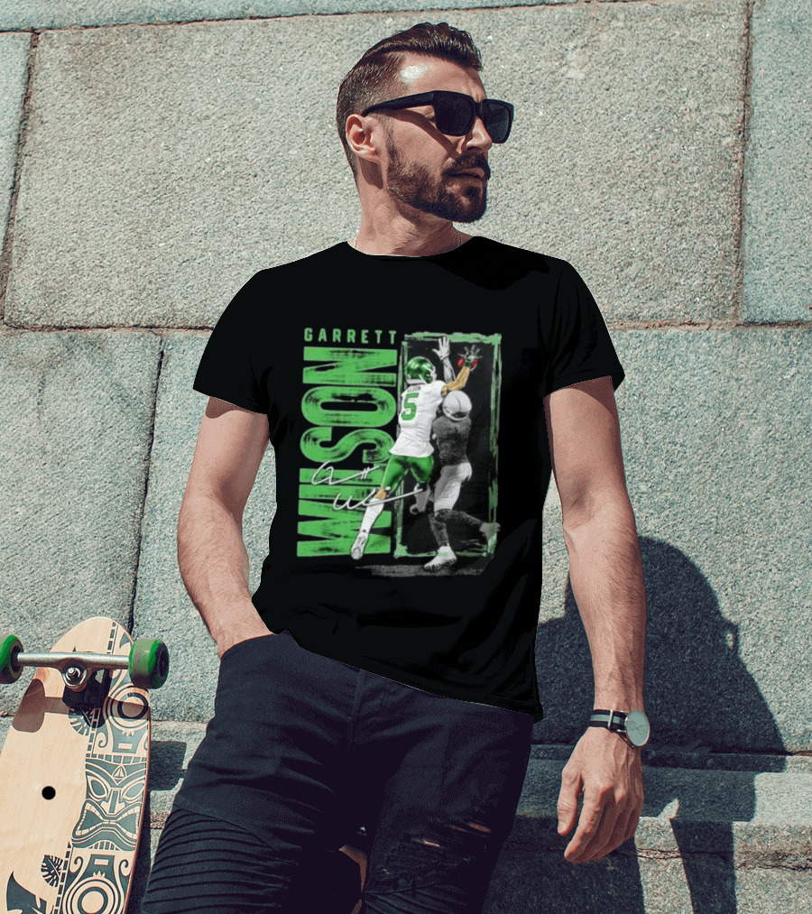 Garrett Wilson New York Jets Football Duo 5 Autograph Wilson Player Image T-Shirt