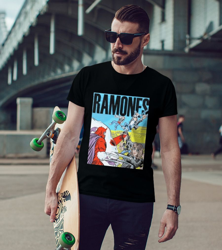 Ramones Rockaway Beach Comic Jack Kirby Style 102nd Street T-Shirt