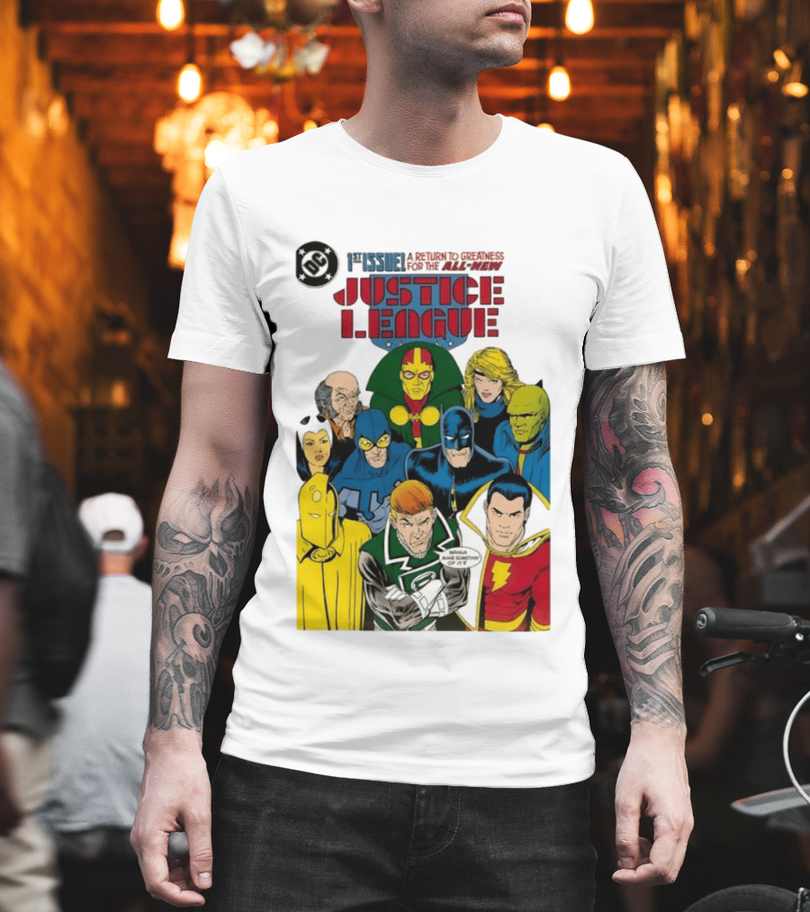 Justice League 1st Issue A Return To Greatness DC Comics Icons Bold Cover T-Shirt