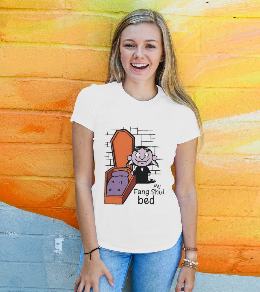 My Fang Shui Bed Vampire Coffin Pun Gothic T-Shirt