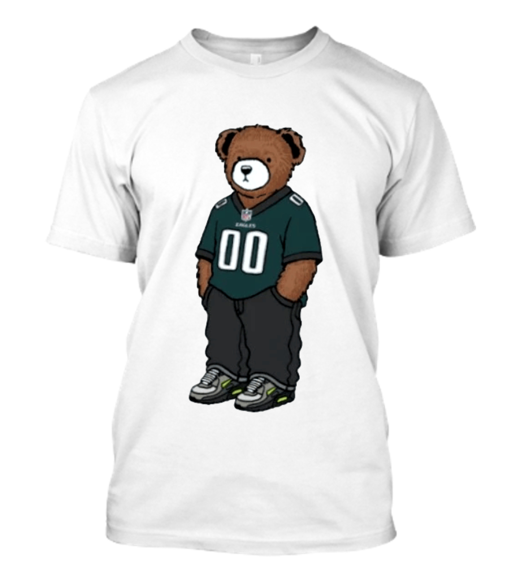 Philadelphia Eagles Teddy Bear Jersey 00 Team Spirit Fan T-Shirt