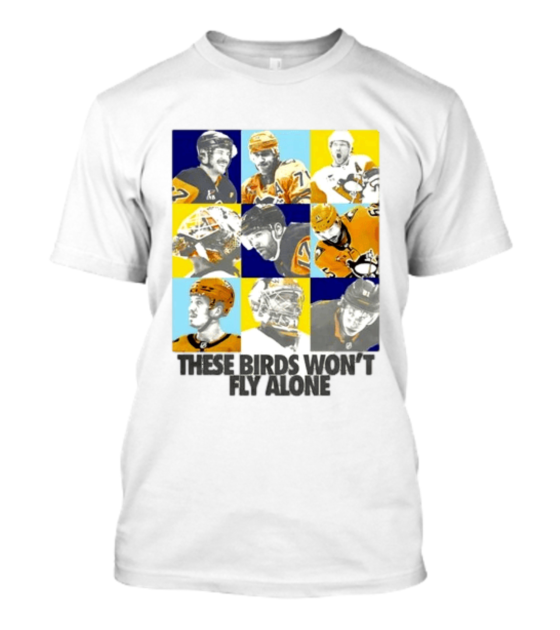 Sidney Crosby Evgeni Malkin Kristopher Letang Pittsburgh Penguins 2026 2027 These Birds Won't Fly Alone T-Shirt