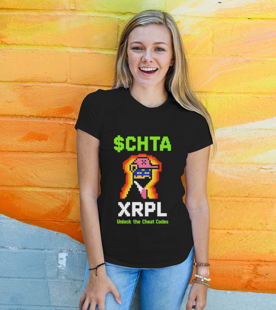 $CHTA XRPL Unlock The Cheat Codes Pixel Art Gamer Crypto T-Shirt