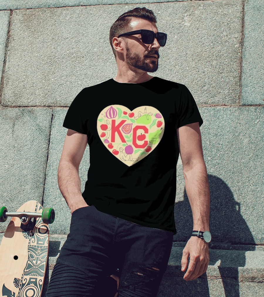 KC Heart Fruits And Figures Kansas City Giving Grove T-Shirt