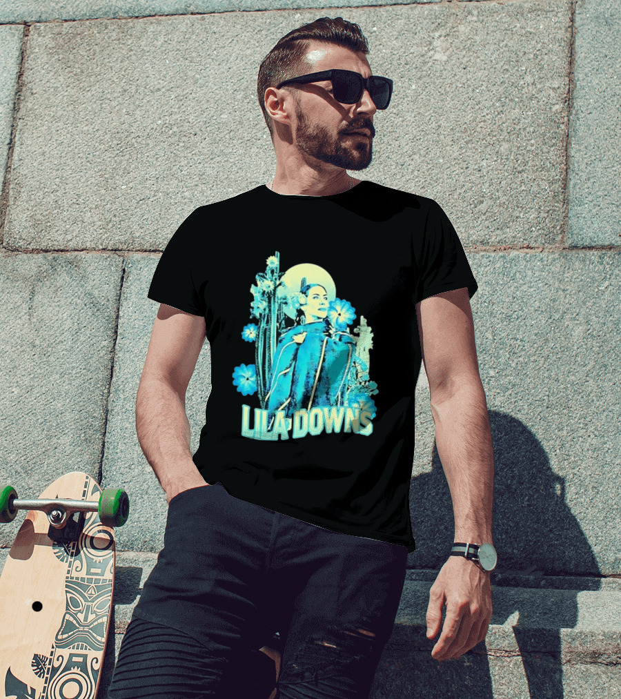 Lila Downs Mexican Cactus Floral T-Shirt