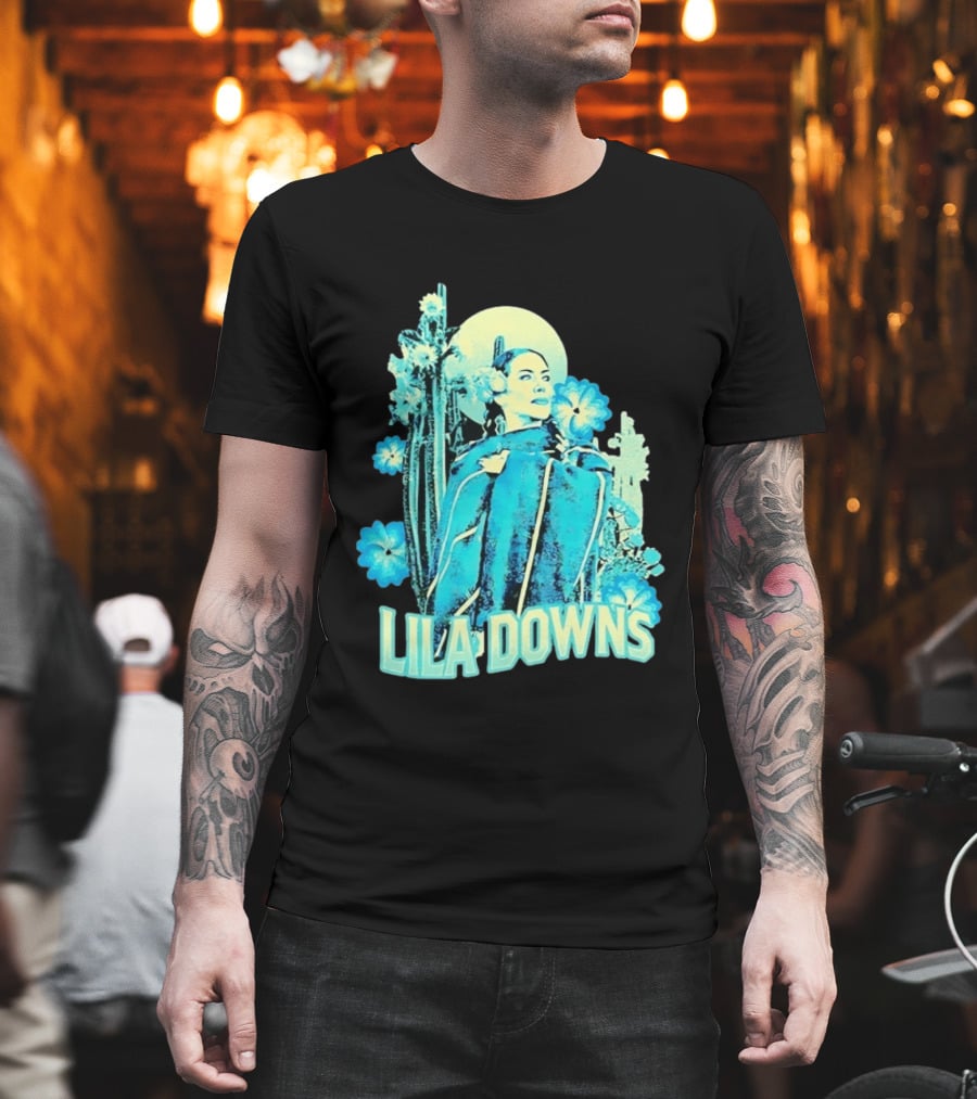 Lila Downs Mexican Cactus Floral T-Shirt